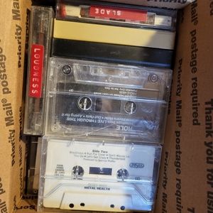 Box of 60 without covers. Rock and metal tapes.